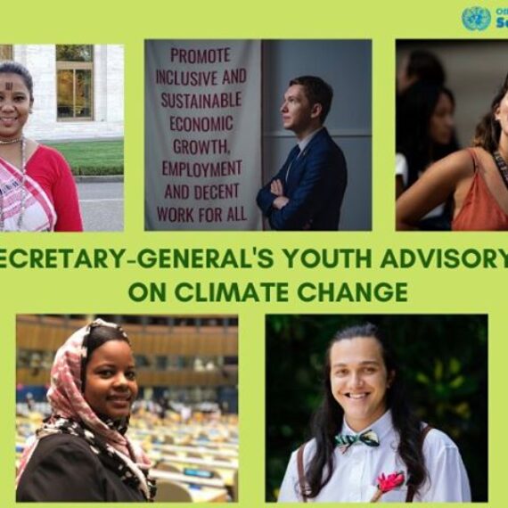 Șapte tineri din întreaga lume, membri ai primului Grup Consultativ de Tineret pe Schimbări Climatice din cadrul ONU