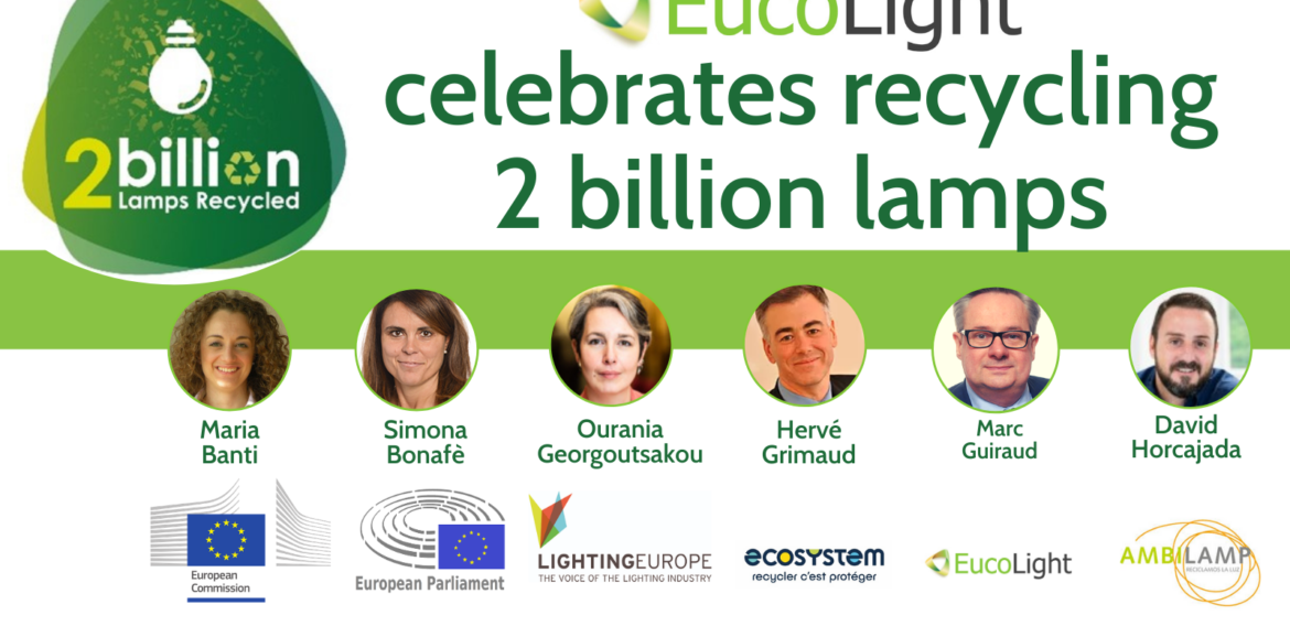 Două miliarde de lămpi reciclate în Europa de asociațiile membre Eucolight