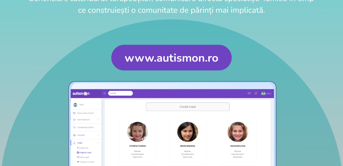 Asociația Help Autism lansează, prin platforma AutismON, primul centru online din țară care acoperă toate nevoile copilului cu autism
