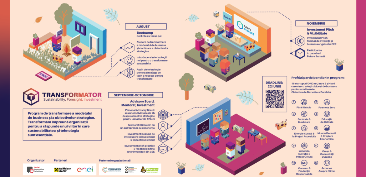 Social Innovation Solutions lansează prima ediție a Transformator – un program de transformare a modelului de business și dezvoltare de obiective strategice