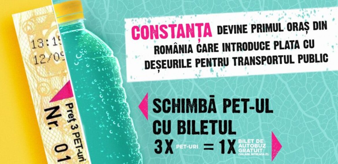 În Constanța, biletul pe mijloacele de transport în comun va putea fi plătit cu deșeuri