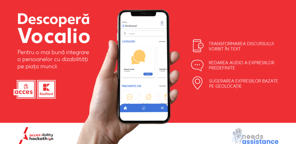 Kaufland anunță lansarea Vocalio, aplicația câștigătoare a competiției Accessibility Hackathon