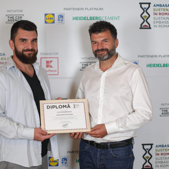 Octavian Berceanu a primit titlul de Ambasador al Sustenabilității
