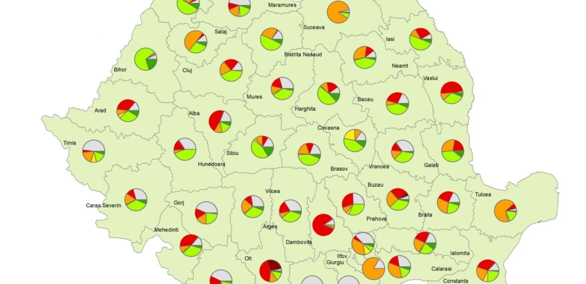 Harta colectării separate a deșeurilor la nivel naţional. Județul Bihor, pe primul loc