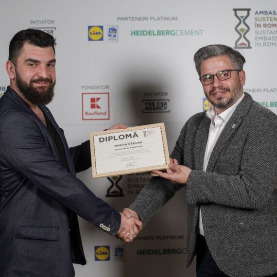 Marian Rădună a primit titlul de Ambasador al Sustenabilității