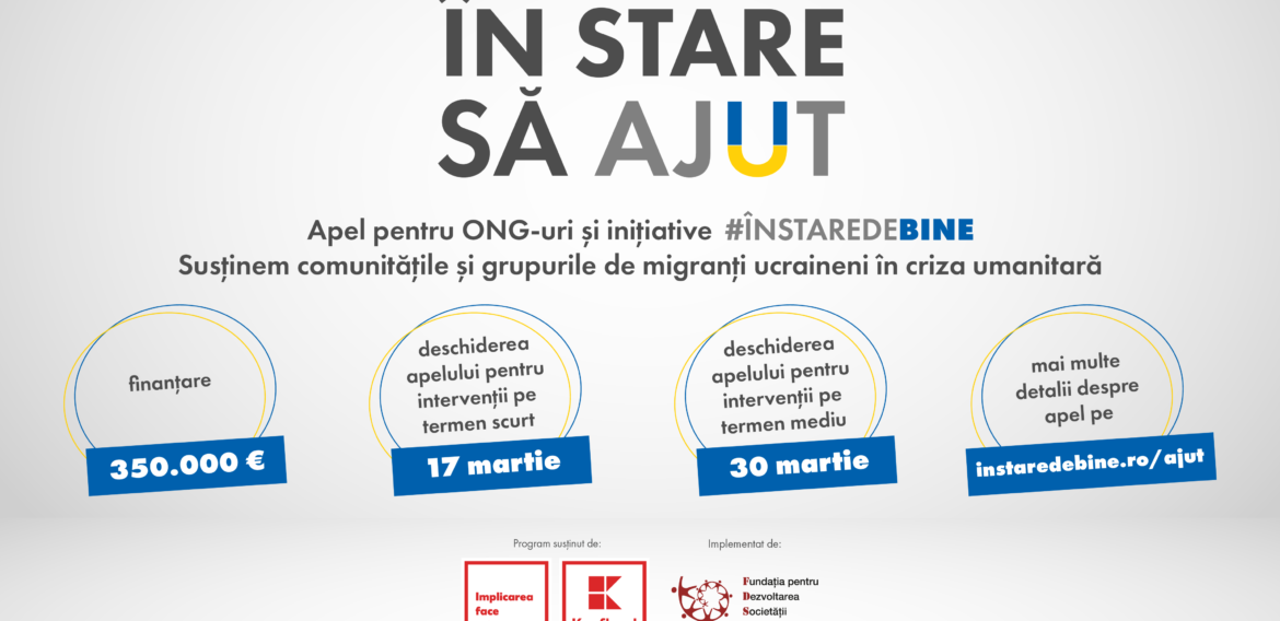 Kaufland și FDSC lansează #ÎnStareSăAjut, un apel de proiecte de 350.000 de euro dedicat ONG-urilor din România care sprijină migranții din Ucraina