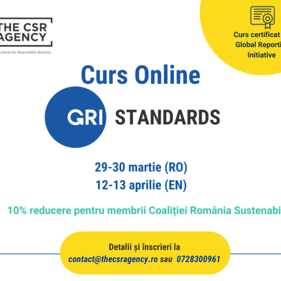The CSR Agency organizează cursuri certificate GRI Standards