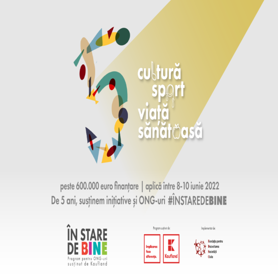 În al 5-lea an #InStareDeBine, Kaufland alocă peste 600.000 de euro pentru proiecte menite să sprijine comunitățile prin cultură, sport și viață sănătoasă