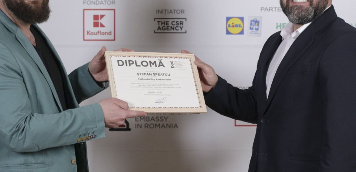 Stefan Sfeatcu, Project Manager A.C.C.E.S, este noul Ambasador al Sustenabilității