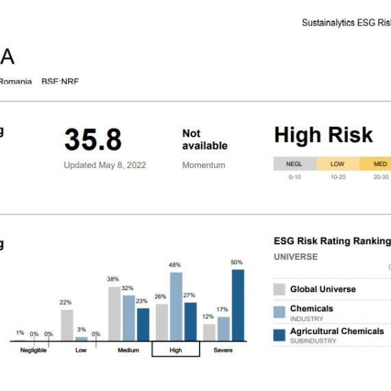 Norofert devine prima companie listată pe piața AeRO care obține un rating ESG