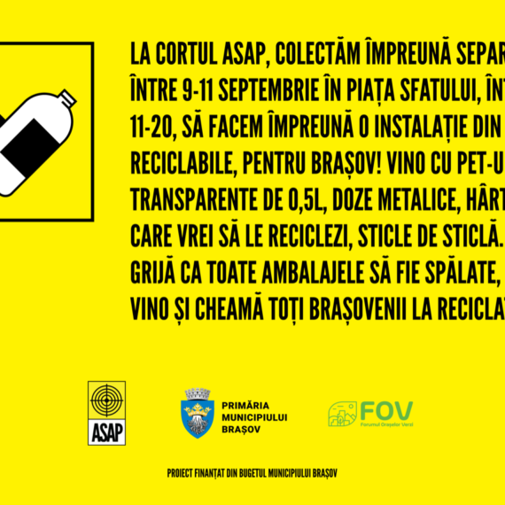 Mobilizare pentru reciclare în Brașov! Armata Selectării Atente a Plasticului, ASAP România, transformă deșeurile în artă, la Forumul Orașelor Verzi