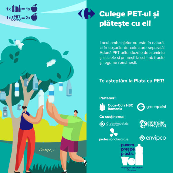 Plata cu PET: Carrefour lansează o nouă ediție a campaniei în 20 de hipermarketuri