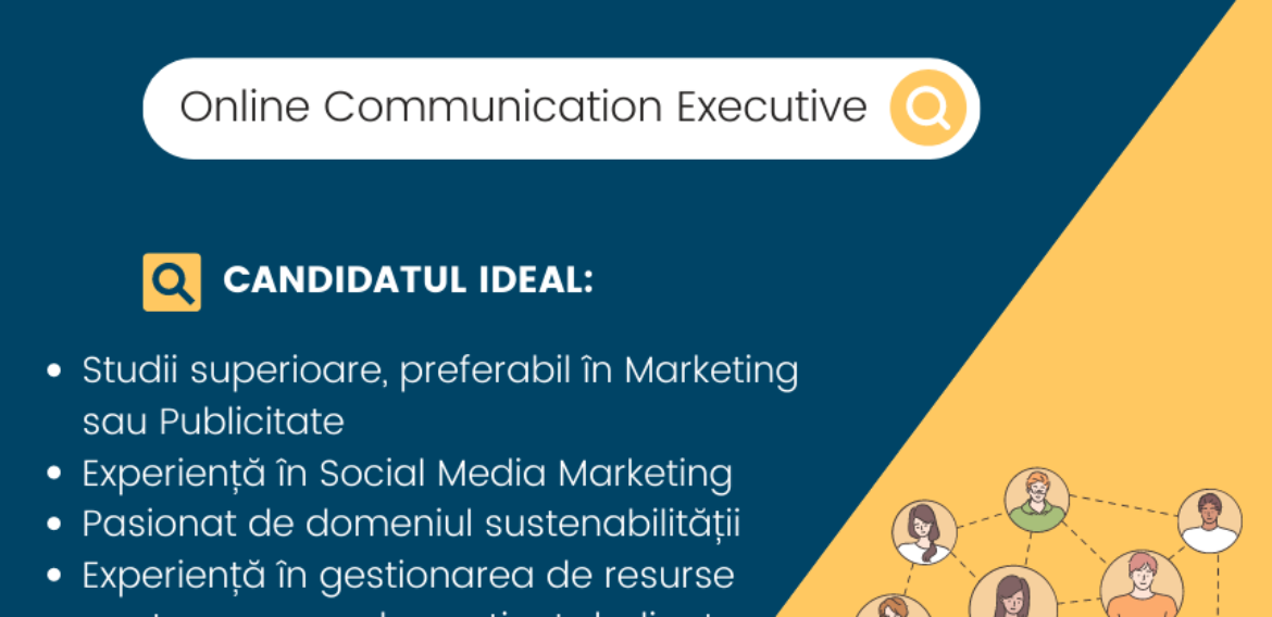 Ambasada Sustenabilității angajează Online Communication Executive