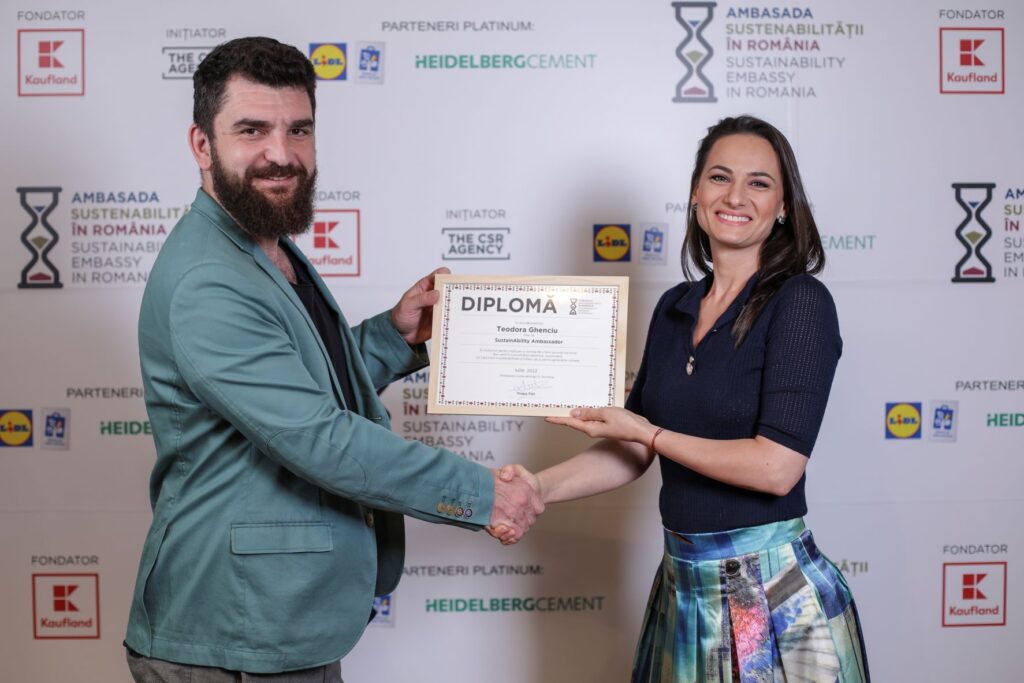 Teodora Ghenciu a fost desemnată Ambasador al Sustenabilității