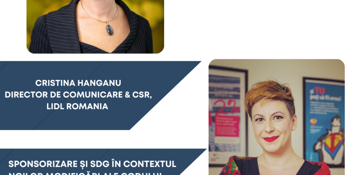SUSTAINABILITY SCHOOL #55: SPONSORIZARE ȘI SDG ÎN CONTEXTUL NOILOR MODIFICĂRI ALE CODULUI FISCAL