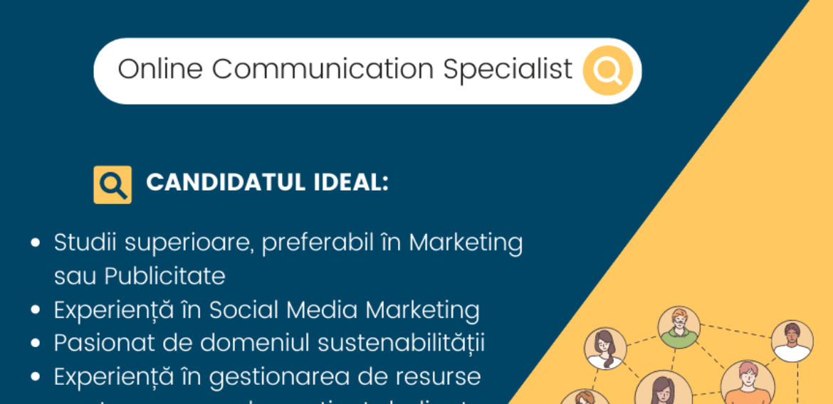 Ambasada Sustenabilității angajează Online Communication Executive