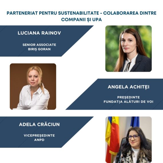 Sustainability School #69: Parteneriat pentru sustenabilitate – colaborarea dintre companii și UPA