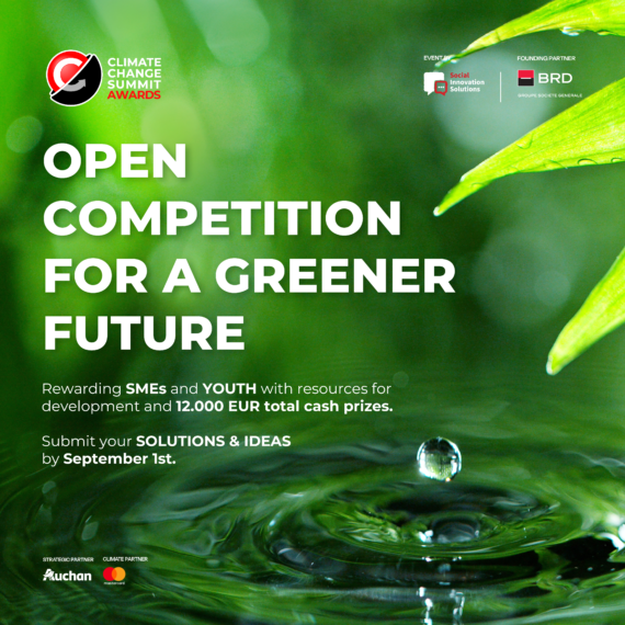 Climate Change Summit Awards premiază tinerii și IMM-urile ce propun soluții practice la provocările climatice