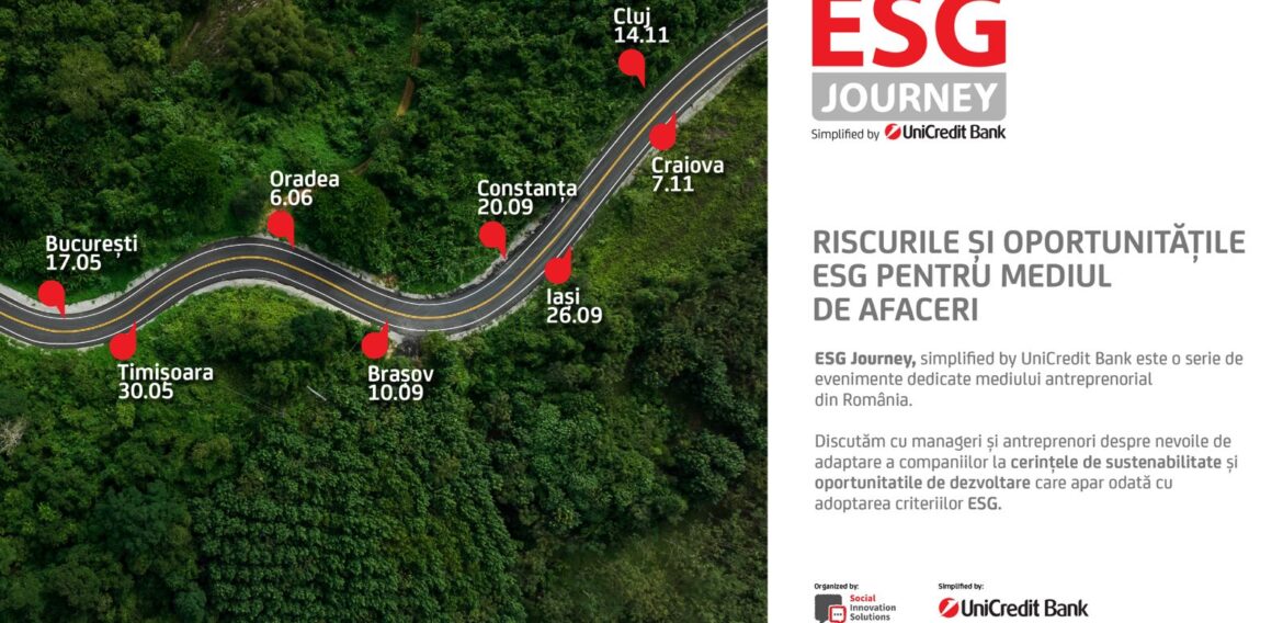 UniCredit Bank România în parteneriat cu Social Innovation Solutions, lansează seria de evenimente ESG Journey, un tur ghidat pentru mediul de business