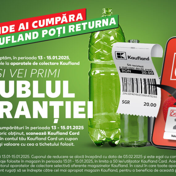 Kaufland dublează valoarea garanției SGR, direct în Kaufland Card